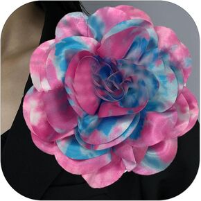 Dainty Satin Fabric Rose Flower Brooches Elegant Camellia Flower Large Brooch Lapel Pins Wedding Party Dance Banquet for Women Dress Suit Ceremony Clothes Accessories Jewelry