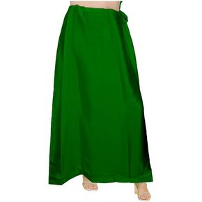 Women's Satin Petticoat Saree Satin Underskirt Sari Satin Silk Petticoat Underwear For Women - Off White