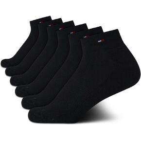 Tommy Hilfiger Women's Athletic Socks - 6 Pack Performance Cushion Quarter Cut Socks - Soft Ankle Socks for Women (Size 4-10)