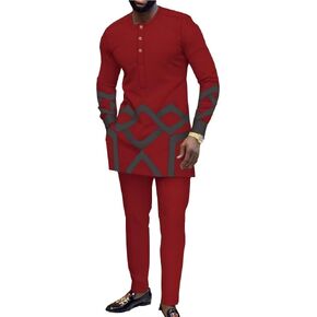African Clothes for Men Sets Dashiki Outfits Slim Fit Long Sleeve African Attire Casual African Tracksuits
