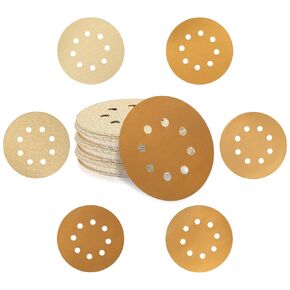 30 Pcs Wet and Dry Sanding Discs, 5 Inch No Hole Sandpaper, 1000/1500/2000/3000/4000/5000 Grit Sanding Sheets Pads, Compatible for Random Orbital Sanders Wood Car Boat Polishing Finishing