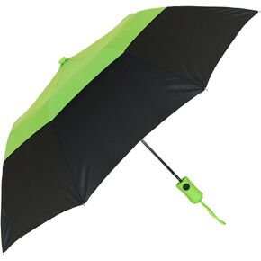 The Vented Color Crown 42" Automatic Open Compact Windproof Travel Umbrella, Lightweight Folding Umbrella for Rain, Two Tone Wind Vent Portable Umbrella for Men & Women, Orange/Black