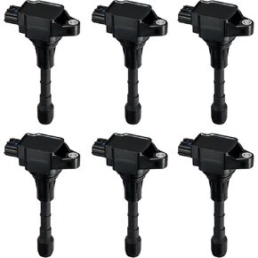 BDFHYK Ignition Coil Pack UF550 and Iridium Spark Plugs 1406 Compatible with Nissan Infiniti Maxima Murano Pathfinder Quest Altima Q50 QX60 FX35 2.5L 3.5L L4 V6 3.2L 3.6L V6, Sets of 6
