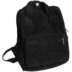 Vintage Corduroy Backpack in Simple and Fashionable Style with Dual Purpose, Large Capacity, and Solid Color (Green)