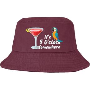 It is 5 Oclock Somewhere Bucket Hats Bucket Hat Flodable Men Hats Hiking Accessories for Fishing Must Haves