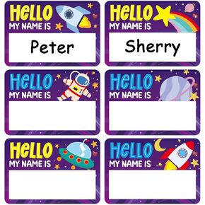 36Pcs Hello My Name is Stickers Name Plates for Classroom Students Desks Name Tags Stickers Desks Name Tags Classroom Name Plates for Themed Party Family Home School Office Conferences