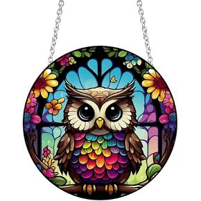 ykendz فلامنغو الاكريليك نافذة الشنق، 11.8in ساحة زخرفة الاكريليك الجدار الملون لوحات ديكور نافذة ديكور فني لغرفة النوم مكتب حديقة المطبخ (فلامنغو) in Kuwait