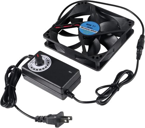 2pcs Blower Cooling Fan 120x25mm 110V 220V AC Powered Cooling Fan Dual-Ball Bearings 3 to 12V Speed Controller Fan for Receiver DVR Compatible with PlayStation Xbox Component in Saudi Arabia
