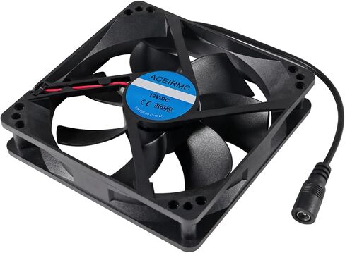 2pcs Blower Cooling Fan 120x25mm 110V 220V AC Powered Cooling Fan Dual-Ball Bearings 3 to 12V Speed Controller Fan for Receiver DVR Compatible with PlayStation Xbox Component in Saudi Arabia