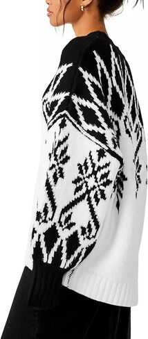 Saodimallsu Womens 2024 Fall Tunic Sweaters Trendy Chunky Knit Crew Neck Long Sleeve Oversized Pullover Sweaters in Saudi Arabia