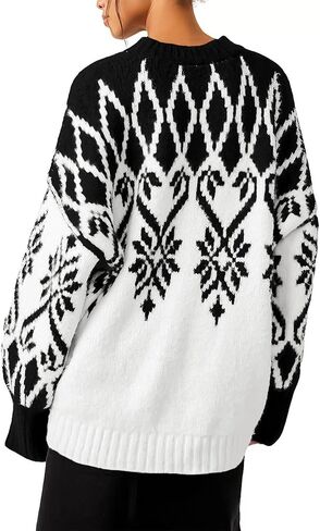 Saodimallsu Womens 2024 Fall Tunic Sweaters Trendy Chunky Knit Crew Neck Long Sleeve Oversized Pullover Sweaters in Saudi Arabia