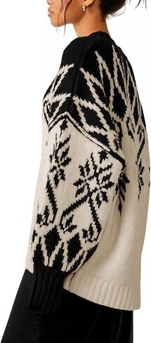 Saodimallsu Womens 2024 Fall Tunic Sweaters Trendy Chunky Knit Crew Neck Long Sleeve Oversized Pullover Sweaters in Saudi Arabia