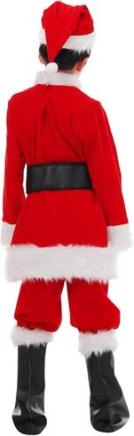 Jack Skellington Costume for Kids Nightmare Christmas Santa Costume Jumpsuit with Jack Mask Hat Belt Cosplay Outfits in Kuwait