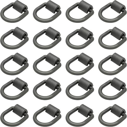 Weld-On Forged D Rings Heavy Duty,12 Pack 1/2" D-Ring Trailer Tie Down Anchor for Securing Truck Cargo,Trailer,ATVs Tiedowns, Farm Applications and More,Breaking Load 12000Lbs in Saudi Arabia