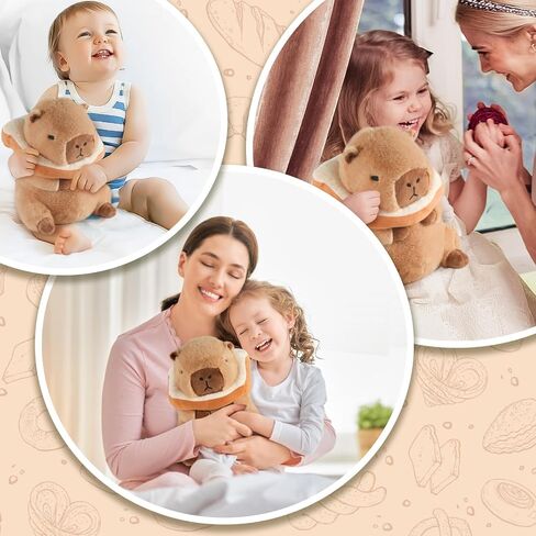 زهرة كابيبارا القطيفة، لطيف كابيبارا وسادة قطيفة Kawaii زهرة محشوة أنياملز كابيبارا بلاشيز لعب هدايا للأطفال 11 بوصة in Kuwait