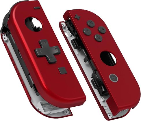 eXtremeRate Soft Touch Black Joycon Handheld Controller Housing (D-Pad Version) with Full Set Buttons, DIY Replacement Shell Case for Nintendo Switch & Switch Oled Joy-Con – Console Shell NOT Included in Saudi Arabia
