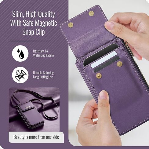 CaseMe Small Crossbody Cell Phone Bag for Women, RFID Blocking Shoulder Handbag Strap Wallet Purse with Card Slots in Saudi Arabia