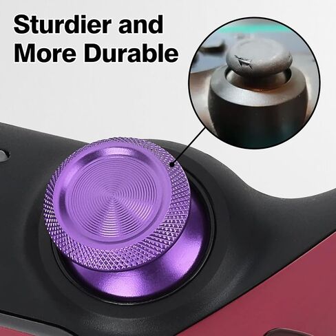 TOMSIN Metal Thumbsticks Replacement Kit for PS5 Controller – Aluminum Joysticks Accessories Compatible with PlayStation 5 Controller (Black) in Kuwait