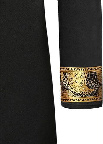 ZEROYAA Men's Africa Suit Long Sleeve Bronzing Print Shirt and Pants Outfit Traditional 2 Piece Set in Kuwait