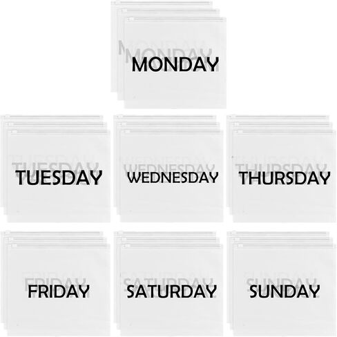 14Pcs Travel Organizer Pouches for Suitcases Packing Cubes Packing Organizers Days of Week Travel Pouches for Vacations Travel Home Storage and Organizing Bags,Clothing Packaging Bags in Kuwait