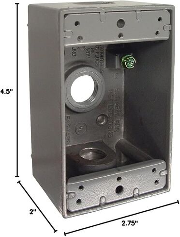 Hubbell MX1050Z Bell 1-Gang Weatherproof Universal Metal Flip Cover, Vertical/Horizontal 12-in-1, Bronze in Saudi Arabia