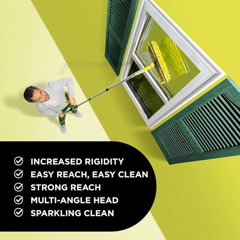 DOCAZOO, 20 ft Reach Window Washing Kit with 5 to 12 ft Telescoping Extension Pole, Window Squeegee and Scrubber Combo, Dual Pivot in Saudi Arabia