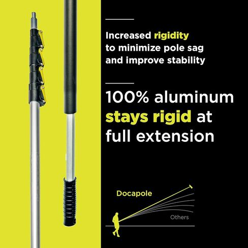 DOCAZOO, 20 ft Reach Window Washing Kit with 5 to 12 ft Telescoping Extension Pole, Window Squeegee and Scrubber Combo, Dual Pivot in Saudi Arabia