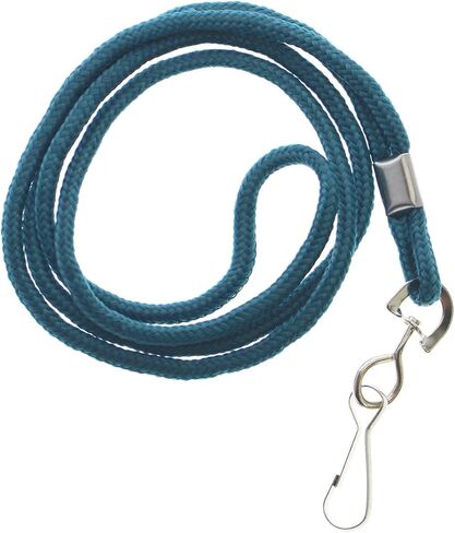 Specialist ID 25 Pack - Premium Round ID Badge Holder Neck Lanyards for Badges and Name Tags - 36 in Non-Breakaway Heavy Duty Rope Cord & Secure Metal Swivel J Hook Clip (Assorted Colors) in Kuwait