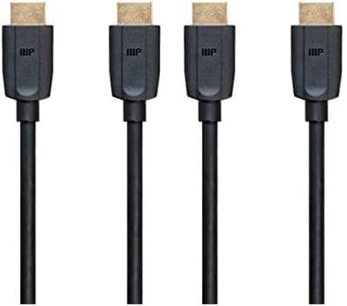Monoprice 8K Ultra High Speed HDMI Cable - HDMI 2.1, 8K@60Hz, 4K@120Hz, 48Gbps, HDR, VRR, 15ft, Black in Kuwait