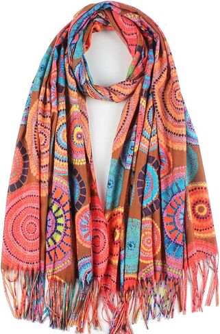 Umjetnost Women's Soft Cashmere Feel Scarf Long Warm Winter Scarves Pashmina Shawl Wrap in Saudi Arabia