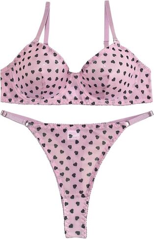 Lilosy Sexy Mesh Sheer Underwire Push Up Women 2 Piece Lingerie Set See Through Bra Panty in Saudi Arabia