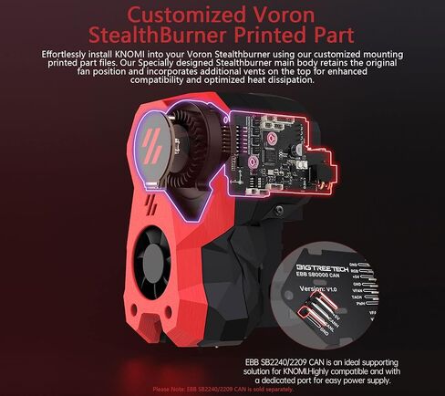 شاشة LCD ملونة صغيرة من BIGTREETECH KNOMI مقاس 1.28 بوصة مناسبة تمامًا EBB SB2209/SB2240 CAN لبرامج Voron StealthBurner الداعمة لـ Klipper in Kuwait