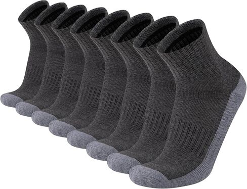 Heatuff Mens Cushioned Ankle Socks, Comfort Athletic Running Casual Quarter Socks (8 pairs) in Kuwait
