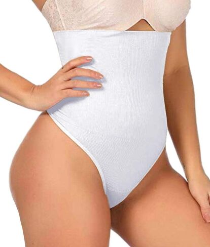 ShaperQueen102 Thong - Womens Waist Trainer Cincher High-Waist Girdle Sexy Body Shaper Slimming Tummy Control Panty Shapewear in Saudi Arabia