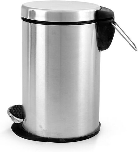 King International 1.3 Gallon Step Bathroom Trash Can,Garbage can, Trash can with lid Inside Removable Bucket, 7''X10'', Bathroom Accessories Set, Wastebasket, Garbage Container Bin (Plain Pedal) in Saudi Arabia