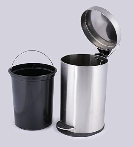 King International 1.3 Gallon Step Bathroom Trash Can,Garbage can, Trash can with lid Inside Removable Bucket, 7''X10'', Bathroom Accessories Set, Wastebasket, Garbage Container Bin (Plain Pedal) in Saudi Arabia
