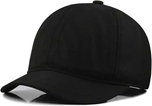 Fashion Short Brim Lightweight Quick Dry Baseball Cap Unconstructed Plain Low Profile Dad Hat for Men Women in Kuwait