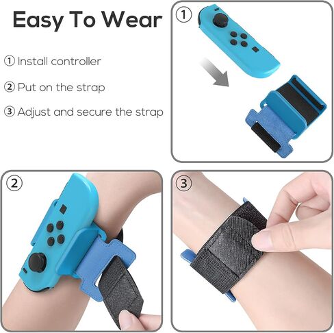 YUANHOT Adjustable Wrist Bands for Switch Joy-Con, Dance Workout, 2 Pack in Kuwait
