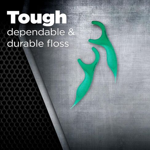 GUM Professional Clean Floss Picks - Extra Strong Shred-Resistant Floss, Easy Grip Handle - Dental Flossers for Adults - Fresh Mint Flavor, 40ct (6pk) in Saudi Arabia