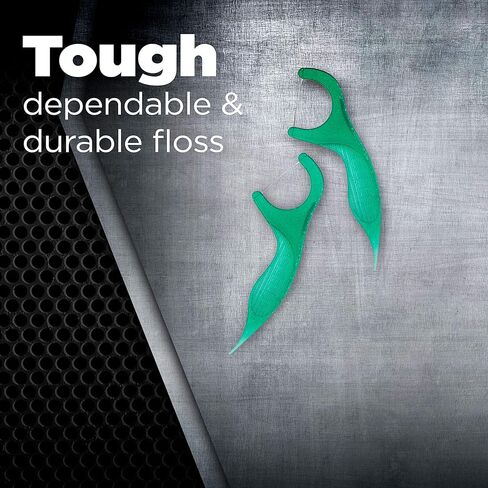 GUM Professional Clean Floss Picks - Extra Strong Shred-Resistant Floss, Easy Grip Handle - Dental Flossers for Adults - Fresh Mint Flavor, 40ct (6pk) in Saudi Arabia