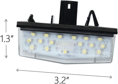 Gempro لوحة ترخيص الضوء، 2 حزمة استبدال مجموعة مصابيح لوحة ترخيص LED لكزس GX470 LX470 LX570 تويوتا لاند كروزر Cygnus 100-Series in Kuwait