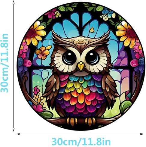 ykendz فلامنغو الاكريليك نافذة الشنق، 11.8in ساحة زخرفة الاكريليك الجدار الملون لوحات ديكور نافذة ديكور فني لغرفة النوم مكتب حديقة المطبخ (فلامنغو) in Kuwait