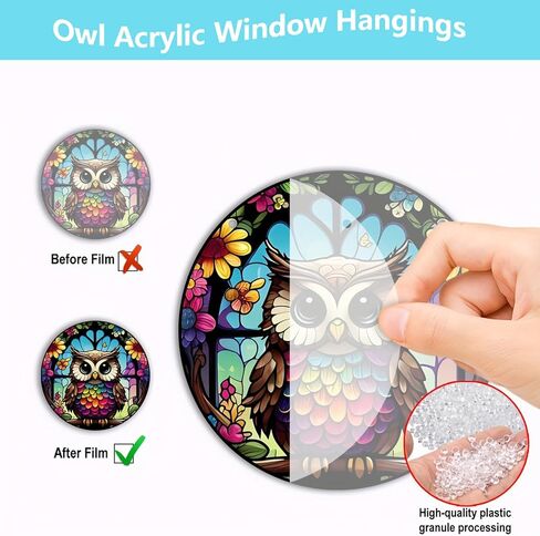 ykendz فلامنغو الاكريليك نافذة الشنق، 11.8in ساحة زخرفة الاكريليك الجدار الملون لوحات ديكور نافذة ديكور فني لغرفة النوم مكتب حديقة المطبخ (فلامنغو) in Kuwait