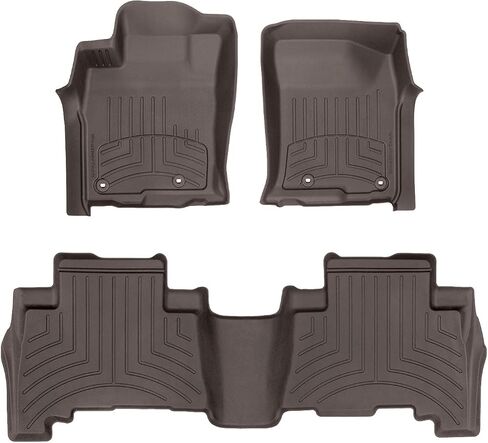 WeatherTech FloorLiner HP Custom Fit Floor Mats for 4Runner, GX - 1st & 2nd Row (444931IM-442862IM), Black in Saudi Arabia