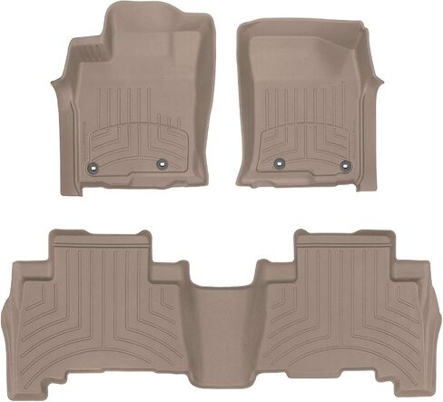 WeatherTech FloorLiner HP Custom Fit Floor Mats for 4Runner, GX - 1st & 2nd Row (444931IM-442862IM), Black in Saudi Arabia