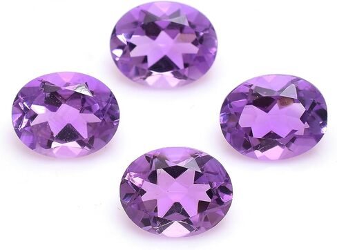 AAA Quality Calibrated Natural Amethyst Faceted Loose Gemstone For Jewelry Making Amethyst Mix Size Box in Kuwait