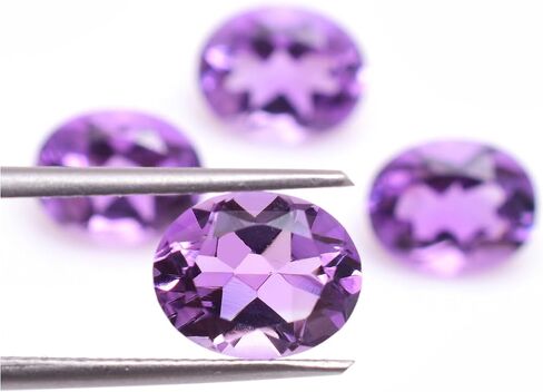 AAA Quality Calibrated Natural Amethyst Faceted Loose Gemstone For Jewelry Making Amethyst Mix Size Box in Kuwait