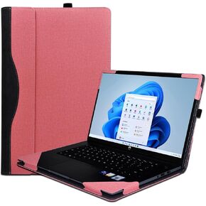 Cover Case for 15.6'' HP Envy x360 2-in-1 Laptop 15t-fe 15-fh 15z-fh 15-fe 15-ew 15t-ew 15z-ey & HP Pavilion x360 Convertible 15t-dw 15-er，PU leather Protective Shell Detachable laptop Bag(Dark grey)