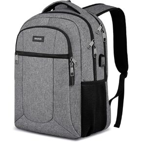 BIKROD School Backpacks for Teen Boys, Backpack for Men and Women,Water Resistant Back Pack Fit 15.6 Inch Laptop with USB Charging Port, Business Anti Theft Sturdy Computer Bag Gift