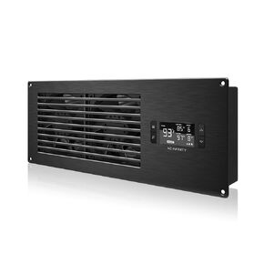 AC Infinity AIRFRAME T7-N Black, High-Airflow Cooling Fan System 17", Intake Airflow, for AV Equipment Rooms, Closets, and Enclosures